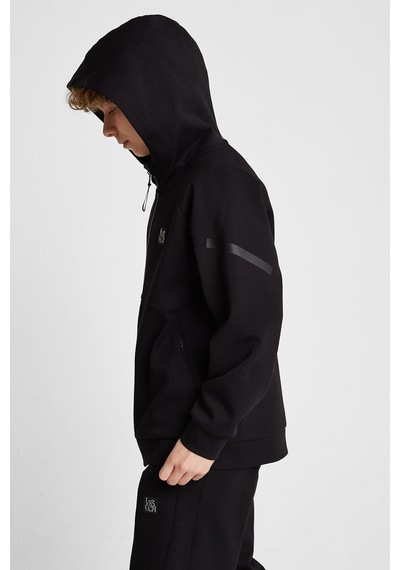 Lescon Çocuk Fermuarlı Kapüşonlu Sweatshirt 25n-3101 Siyah