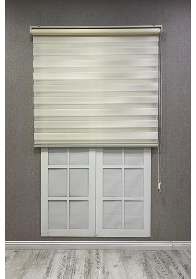 Zebra Stor Perde Dar Plise Güneşlik Perde, Krem, 60 X 200 Diğer