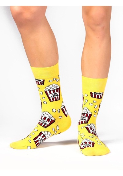 Ozzy Socks Pop Corn Desenli Erkek Çorap Sarı