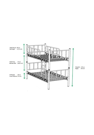 Argimo Zambak Metal Ranza Ve Karyola Siyah 90 X 200