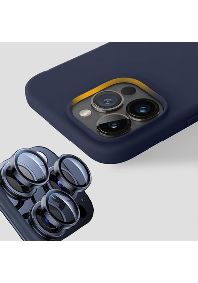 Apple Uyumlu iPhone 15 Pro Max Kılıf Kamera Lensli Lansman Silikon Kapak
