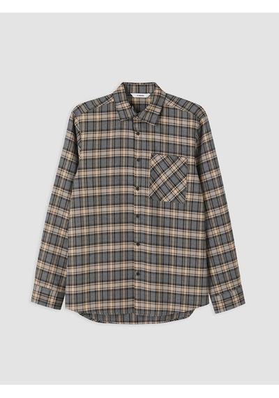 Lcw Eco İndigo Regular Fit Ekose Erkek Gömlek Ceket