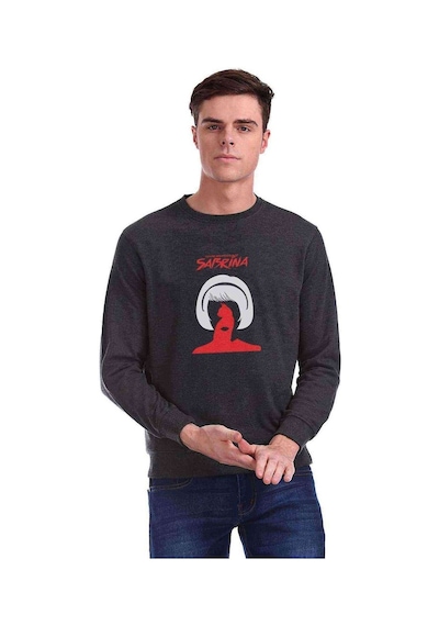 Chilling Adventures Of Sabrina Poster Baskılı Füme Erkek Sweat