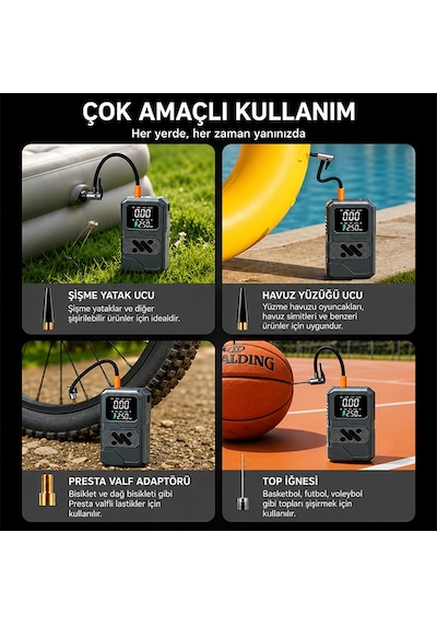 Ally 4 İn1 Jump Starter Lastik Sisirme Pompası Ve Powerbank Özellikli Starter Akü Takviye Seti
