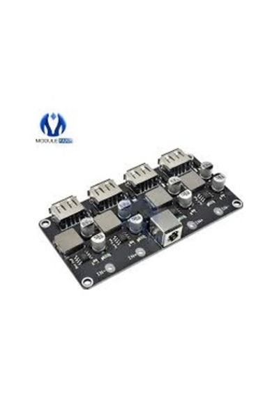 Gözelerelektronik-6V - 30V 24W 4 Usb'Li Gerilim Azaltıcı Hızlı Şarj Kartı