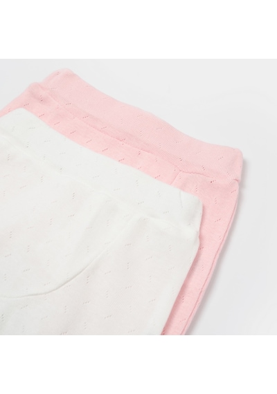 Bibaby Jakarlı 2'li Pantolon 57912 Pembe-ekru