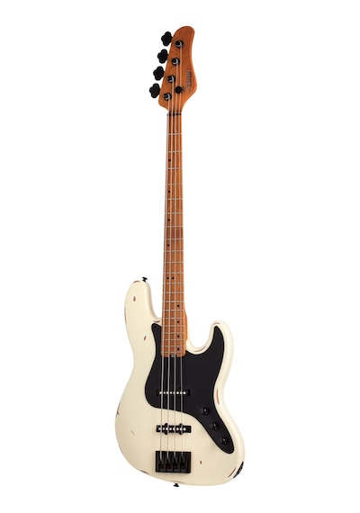Schecter J-4 Sixx Bas Gitar Worn Ivory