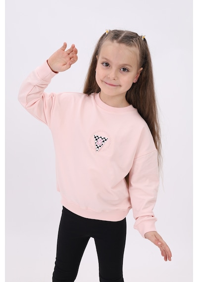 Toontoy Kız Çocuk Relax Fit Bisiklet Yaka Düşük Omuz Nakış Baskılı Sweatshirt - 2 İplik Pudra Toontoy Kız Çocuk Relax Fit Bisiklet Yaka Düşük Omuz Nakış Baskılı Sweatshirt - 2 İplik Pudra
