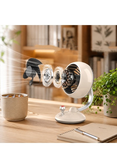 Go Des Gd-hs65 Otomatik Salınımlı Gece Lambalı Soğutucu Masa Fanı Bej