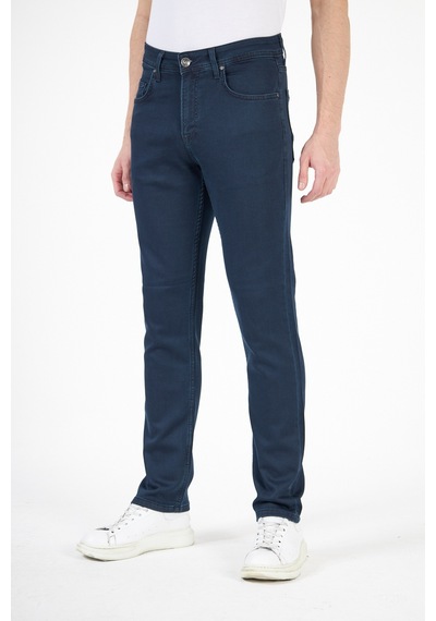 Digital Jeans Normalkesim Fermuarlı Genişpaça Yüksekb Açık Lacivert Açık Gri