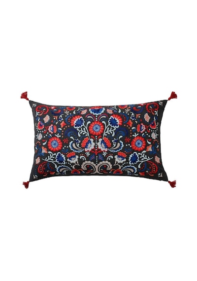Ikea Skogskorn Dekoratif Yastık 40 X 65 Cm Koyu Gri Koyu Lacivert Kırmızı Çok Renkli