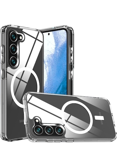 Newface Samsung Uyumlu Galaxy S23 Plus Kılıf Magneticsafe Şeffaf Silikon - Şeffaf Şeffaf