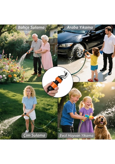 1/2" Hortum Musluk Bağlantı Adaptörü 2 Adet + 1/2-3/4" Musluk Adaptörü Bahçe Sulama Aparatı 1