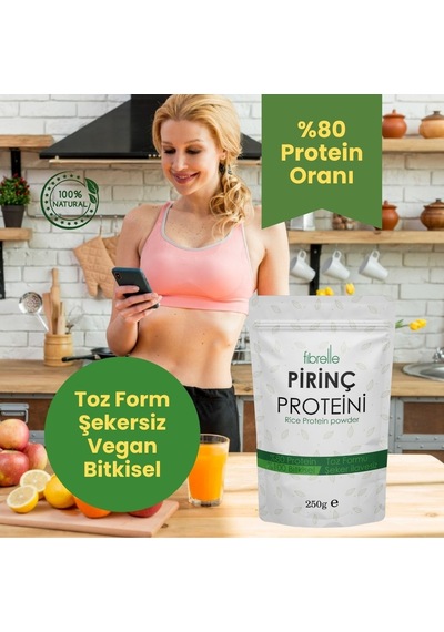 Pirinç Proteini Tozu 250 G // Yüksek Protein Oranı // %80 Protein