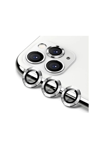 Ally iPhone Uyumlu 11 Pro-11 Pro Max Kamera Lens Koruyucu Aluminium 3 Adet- 5775 Gümüş