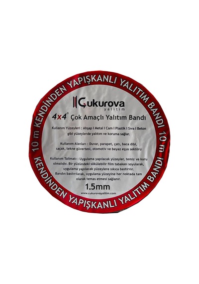 Bitümlü Su Yalıtım Bantı Kırmızı 10 cm