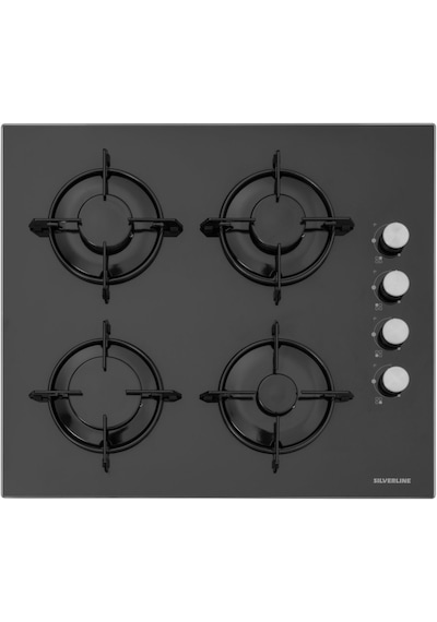 Silverline BO6502B02 - CS5349B01 - 3373 Misto 60 - MW9018B01 Siyah Cam Ankastre Set