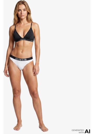 Calvin Klein Kadın Beyaz Hipster Bikini Altı Lv00q61240-15933