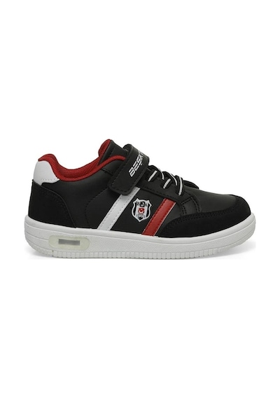 Kinetix Malibu Pu Bjk Çocuk Beşiktaş Taraftar Işıklı Taban Sneaker Spor Ayakkabı Siyah
