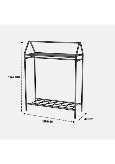 Home Hanger Beyaz Konfeksiyon Askısı Raflı Butik Askı Konsept Askılık Beyaz