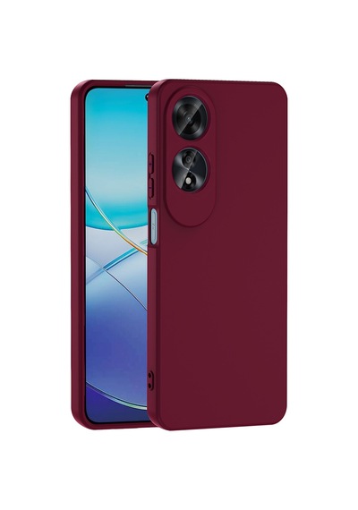 Oppo A60 Kılıf Yumuşak Silikon Kamera Korumalı Lansman Pazarplus Koyu Mor