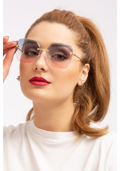 Kadın Siyah Deluxe Kristal Güneş Gözlüğü Çok Renkli