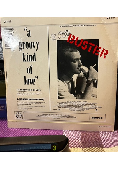 Phil Collins - A Groovy Kind Of Love / Big Noise Instrumental 7" Vinyl Single 1988 - Uk Press