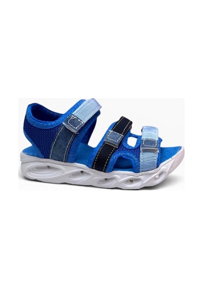 Arzen Bebe 230-26 3 Cırtlı Işıklı Anatomik Çocuk Sandalet Mavi Lacivert Buz 26-30