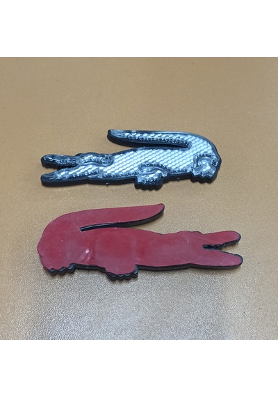 Timsah Şekilli Beyaz Renk Reflektör Yapışkanlı 2 Adet Plastik
