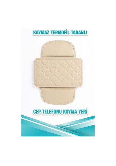 Chrysler Neon Uyumlu Cepli Deri Kolçak Minderi Koruyucu Örtü Krem Deri Krem Dikiş