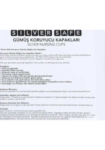 Silver Safe 925 Ayar Gümüş Göğüs Koruyucu