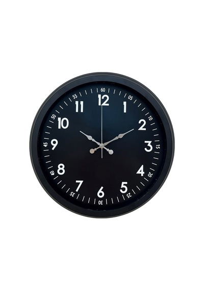 Pure Dark Black 40 Cm Metal Duvar Saati Çok Renkli