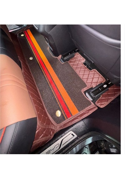 Byd Seal U Dm-i Aracına Özel 8d Çift Katmanlı Havuzlu Paspas Takımı Kahverengi