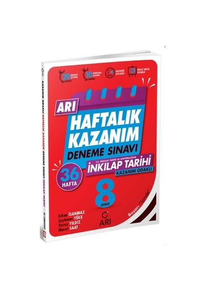 8. Sınıf Tc İnkılap Tarihi Ve Atatürkçülük Haftalık Kazanım Denemeleri Arı Yayınları