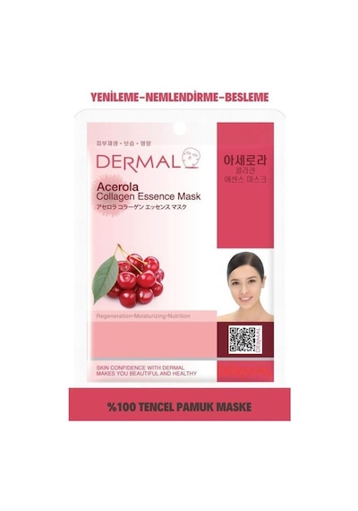 Dermal Barbados Kirazı Özlü Kolajen Maskesi 23Gr