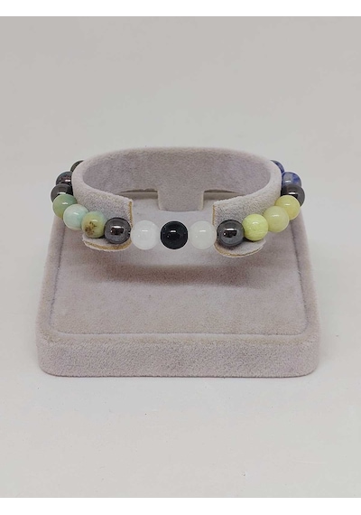 Başak Burcu Doğal Taş 8mm Unisex Bileklik 55740 Çok Renkli