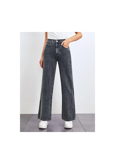 Woddi Salaş Füme Pantolon Jeans Likralı Esnek Kot