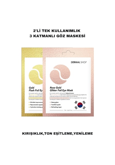 Dermal 3 Katmanlı Folyo Göz Maskesi 2'li