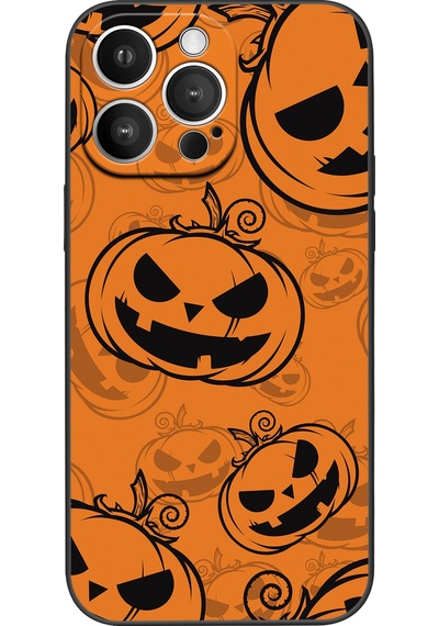 "Apple Uyumlu iPhone 11 12 13 Pro Max - Pumpkin Spice Cadılar Bayramı Baskısı İle Şok Geçirmez Silikon Telefon Kapağı Grippy Doku İle" For iPhone 14 Pro Max