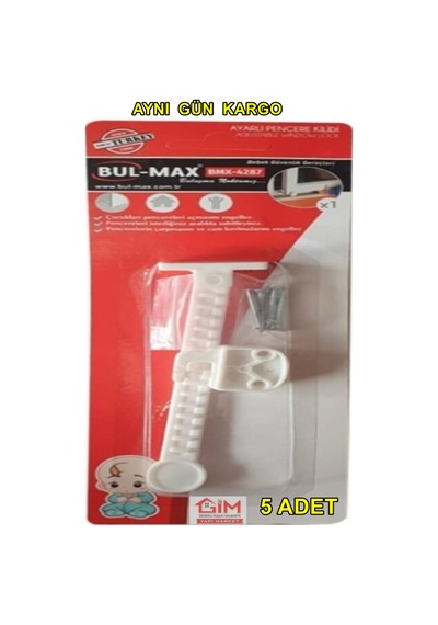 Bulmax Ayarlı Pencere Kilidi 5 Adet