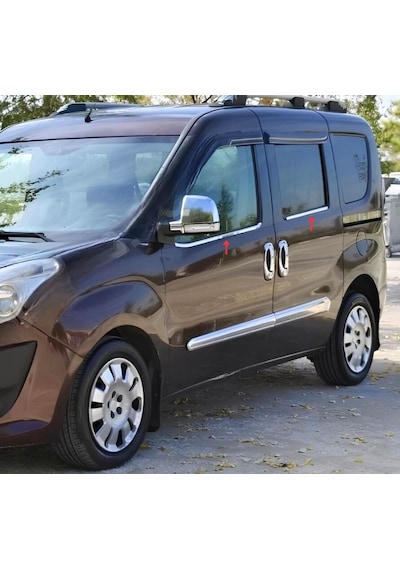 Ebal Otomotiv Fiat Doblo Krom Cam Çıtası 4 Parça 2010-2015 Paslanmaz Çelik