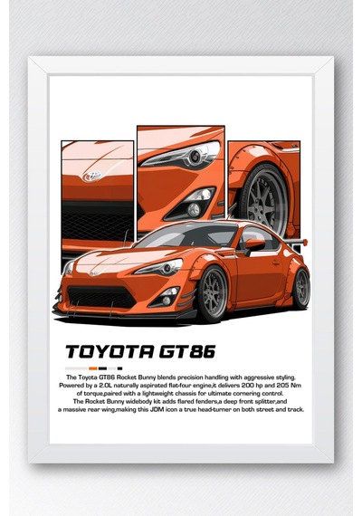 Toyota Gt86 Çerçeveli Tablo - Toyota Car Poster