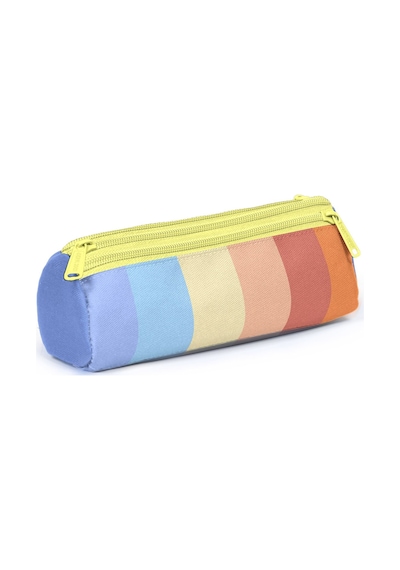 Coral High Renkli Çizgili 3 Lü Okul Çanta Seti Set0123680 Pudra - Krem