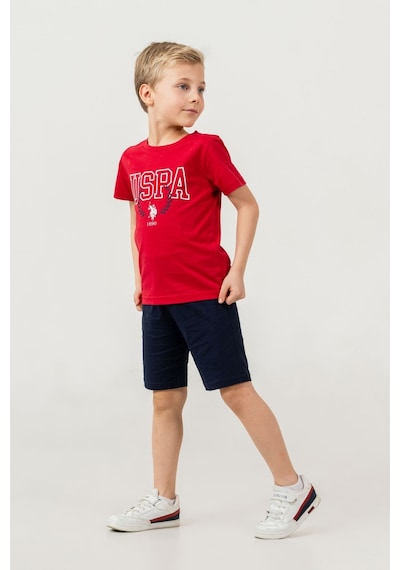 U.S. Polo Assn. Erkek Çocuk Kırmızı Bermuda Takım Us2471-c-v1