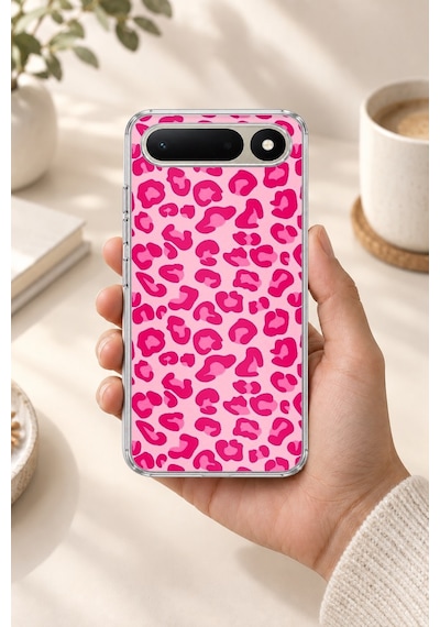 Tecno Spark 50 5g Uyumlu Pembe Leopar Tasarımlı Baskılı Silikon Kılıf