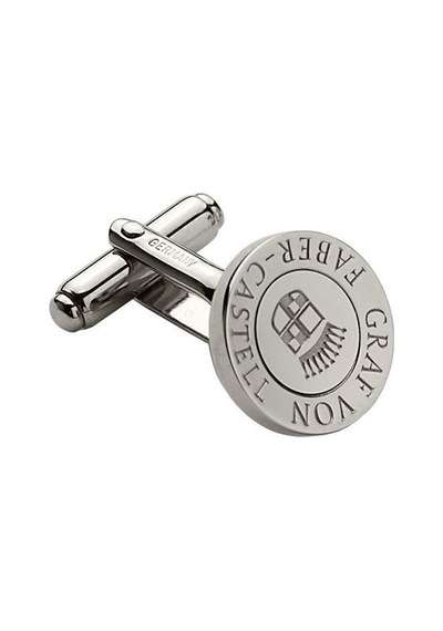 Graf Von Faber-castell Platin Kaplama Kol Düğmesi 118970 Gri
