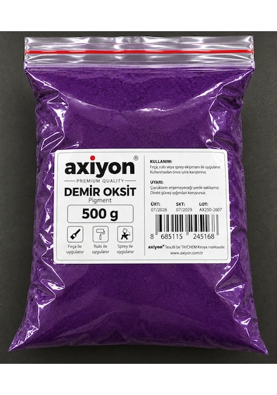 Axiyon Mor Demir Oksit Pigment 500 G Toz Renklendirici Genel