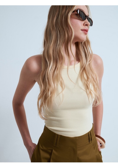 Dilvin 32774 Halter Yaka Top-açık Sarı