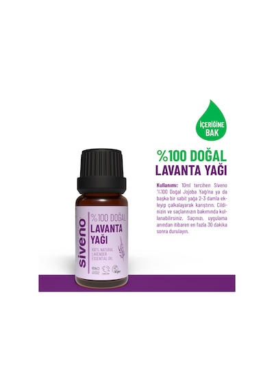 Siveno %100 Doğal Lavanta Uçucu Yağı 10 ML