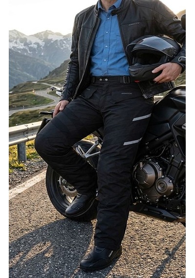 Armode Freem Motosiklet Pantolonu 4 Mevsim Full Korumalı Motorcu Pantolon Siyah